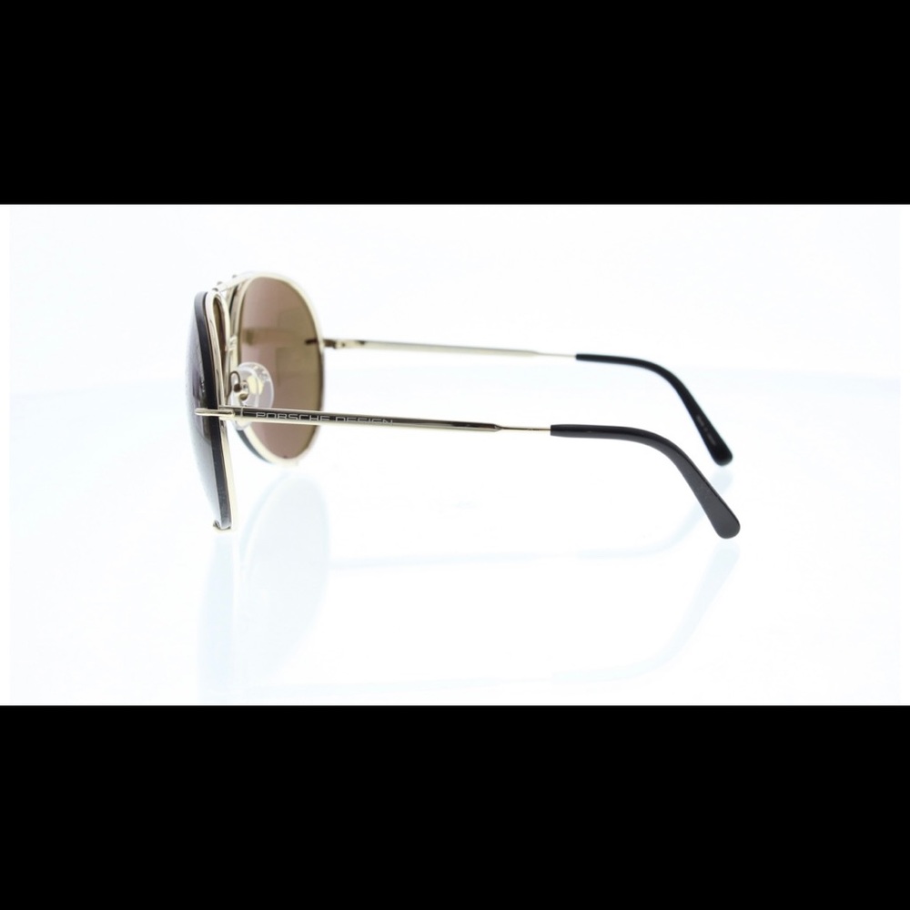 Porsche Design Aviator Sunglasses Brown Gold Frame - Picture 10 of 16